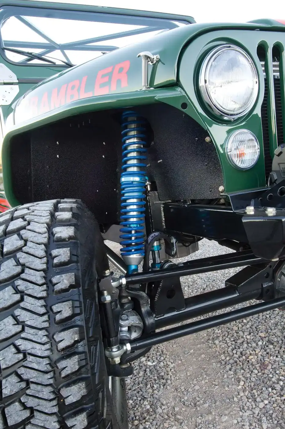 Here you can see the two stage coils on the front 14-inch King shocks.