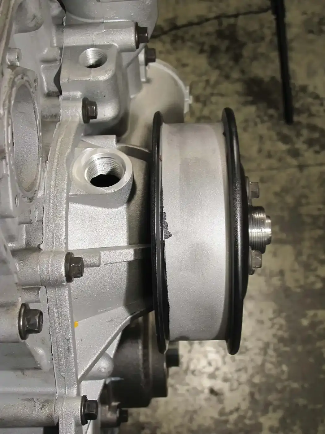  A quick tip to help eliminate squeak from the serpentine belt is to mask off the pulley and lightly bead blast the belt surface only.