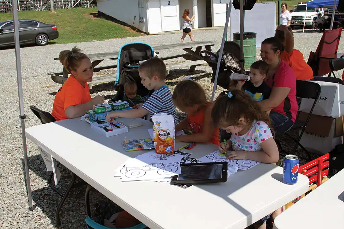 The club set up a bounce house as well as an activity area for the kids complete with crayons, monster trucks, face paints and of course Goldfish crackers. 