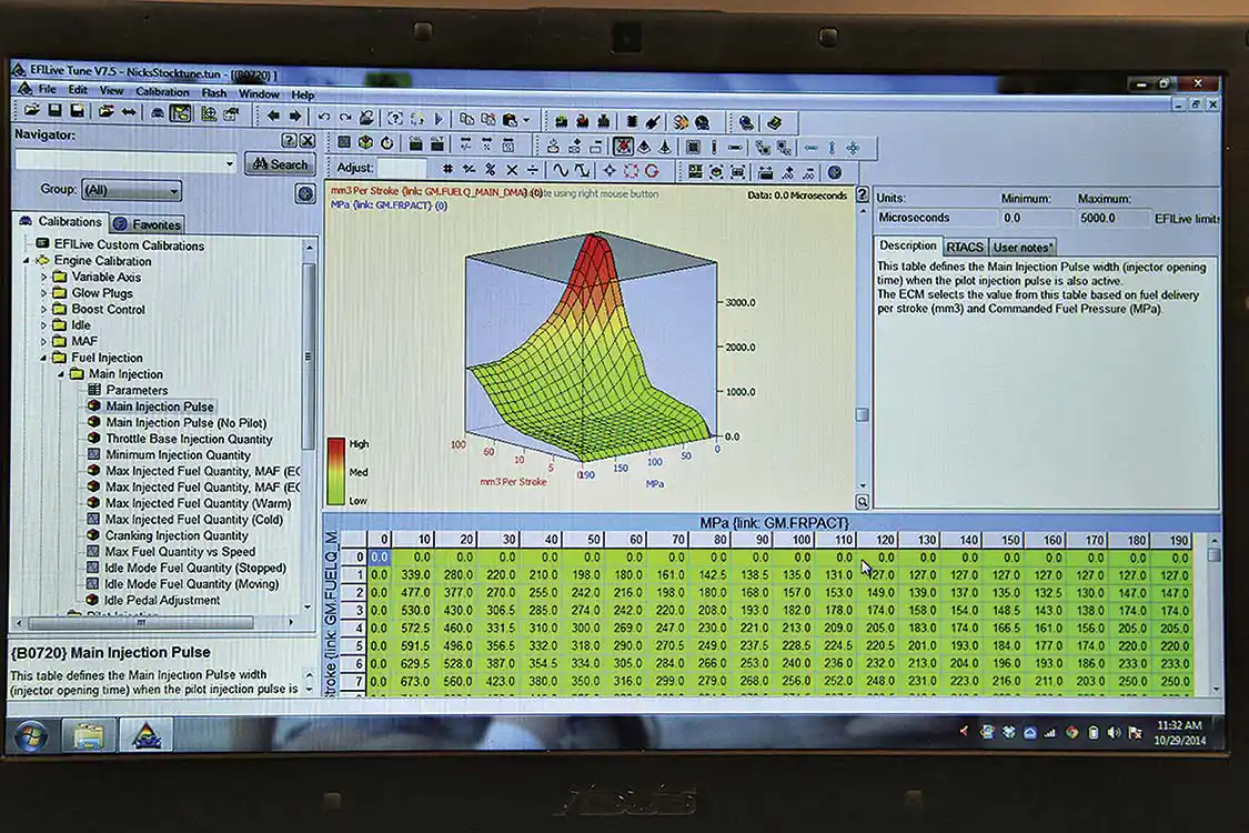 the EFILive software