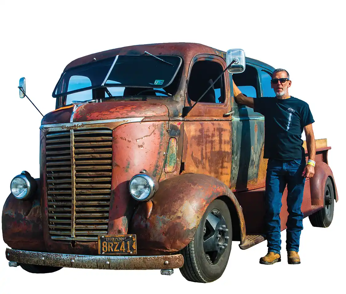 Doug Brarens always draws a crowd with his rat rods on track and off. He also showed his new hauler, “Rustenstein,” in the Show-N-Shine. Too bad they didn’t have a Rat Rod class; he would have won that for sure. 