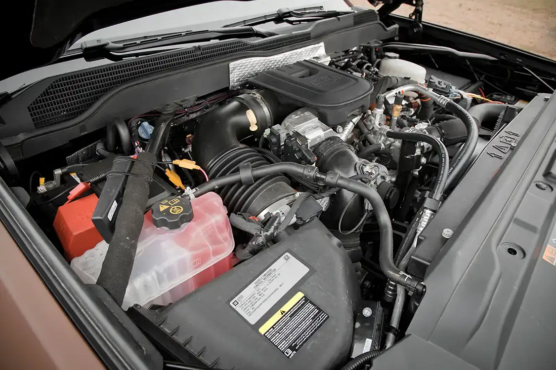 The stock 6.6L Duramas turbo-diesel V-8 puts out 397 hp @ 3,000 rpm and 765 lb-ft of torque @ 1,600 rpm. 