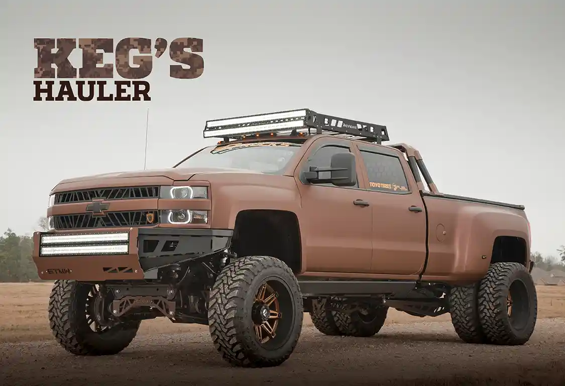Starting life as an off-the-lot 2015 Chevy Silverado 3500HD, this truck has solid roots. Robbie Bryant developed a concept to take it to the next level, and with some help from a few friends in the business, built this unique 4x4.
