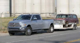 The 2015 Ram 3500 is the best heavy hauler in its class. Ram Truck promotes its best-in-class payload of 7,390 lbs, torque of 865 lb-ft and towing capacity of 30,000 lbs. Our tester, being a Crew Cab, was rated slightly less at 29,010. In truth, most owners won’t notice the reduction in overall capacity. However, they will notice the added interior room of the Crew Cab.