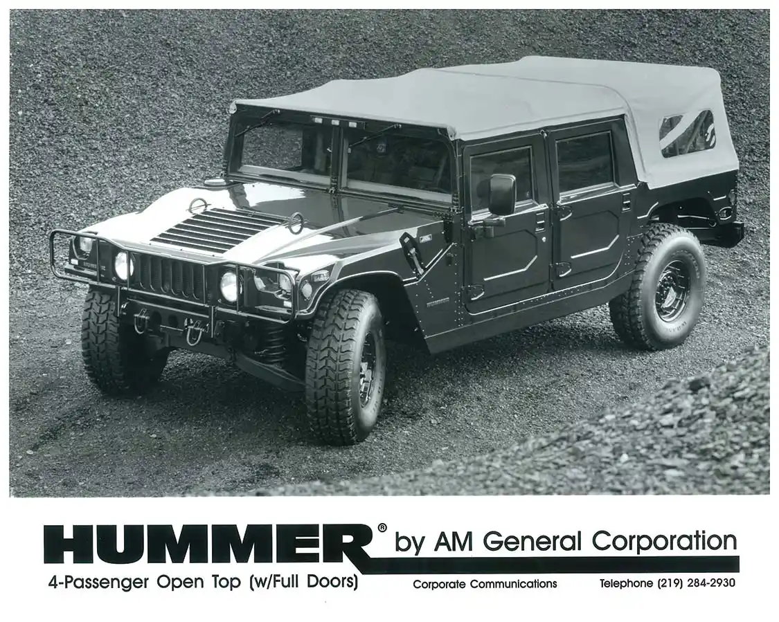 Seen here is a four-door, four-passenger, open-top version with a diesel curb weight of 6,350 lbs. The platform has a payload capacity of 3,950 lbs and has gone gross axle ratings of 4,100 lb front, 6,800 rear. As with its cousins, it has a turning radius of 26.5 feet.