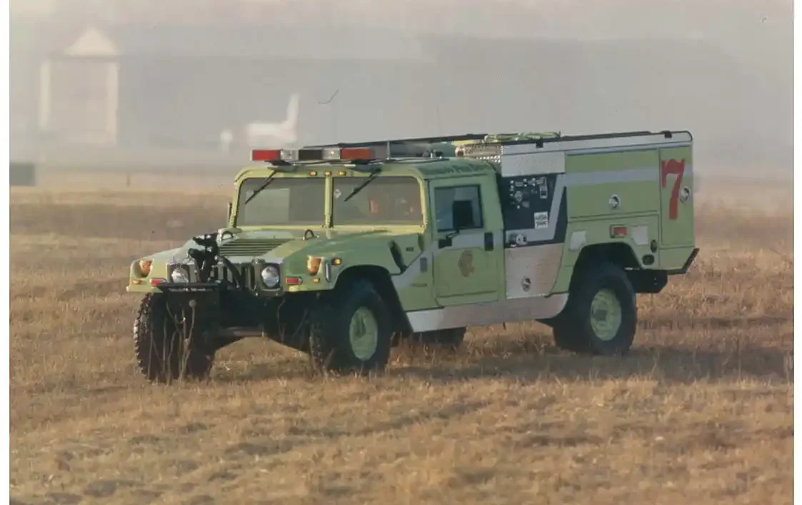 Here's a Hummer H1 Fighter utilizing the unique and superior platform's engineering features. Many fire equipment outfitters were quick to utilize the Hummer platform.