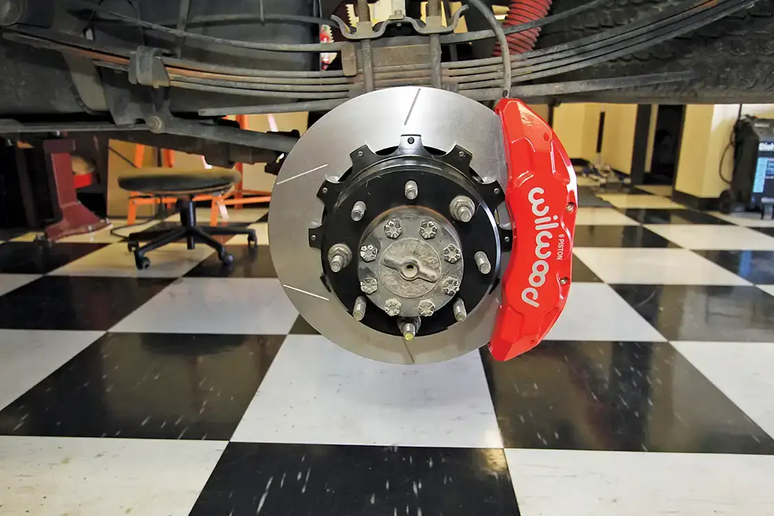 15. This is the competed rear-Wilwood brake upgrade. The rear-brake caliper and pads install the same as the front.
