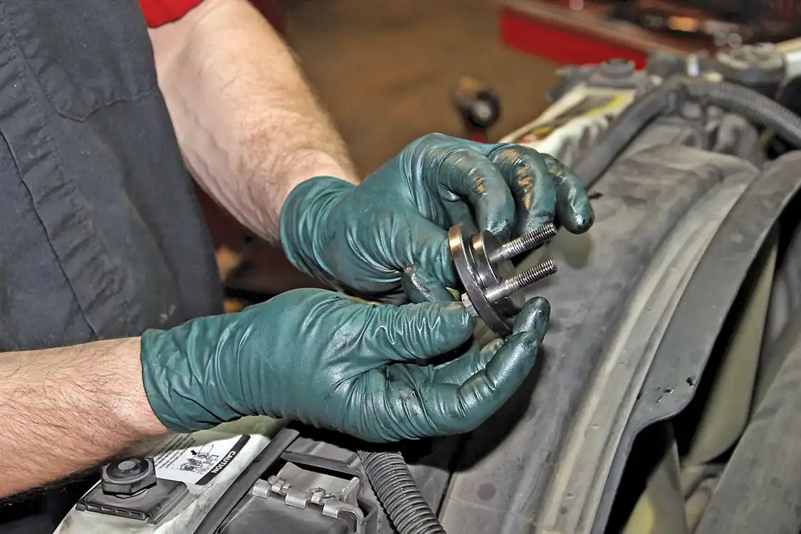 8. This tool is used to pull the pulley off the CP3 shaft. The pulley remains in position inside the front cover even when the CP3 is removed so you do not have to worry about it dropping into the engine cover.