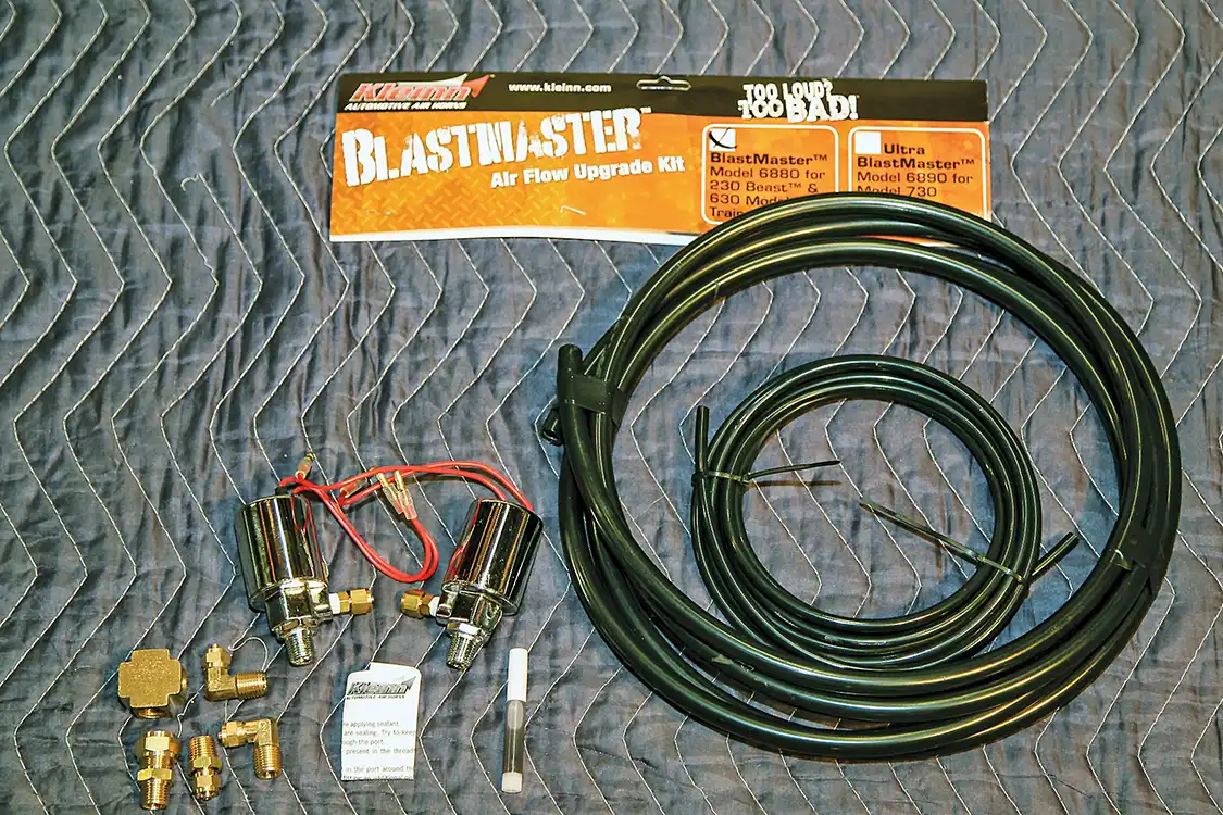 6. As if the out-of-the-box 154.4 dB capacity wasn't enough already, Kleinn includes a BlastMaster Air Flow Upgrade Kit with each HK8 system that bumps that figure to 157 dBs.