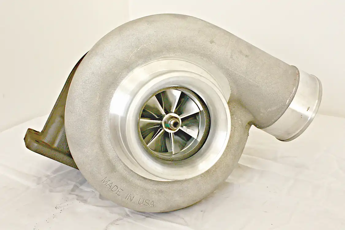 While most customers will be happy with the performance of a relatively inexpensive box BorgWarner S366 turbocharger, there are other available turbocharger options that fit the HSP S300 system. The turbo used in this particular truck is an all-new custom unit from High Tech Turbo built specifically for the performance diesel market. The S365 uses a 64.5mm forged mill wheel on the compressor side and pairs it with a versatile 70mm turbine wheel for quick, low-end response for the ultimate in street ability and towing performance for the 450- to 600-hp market.