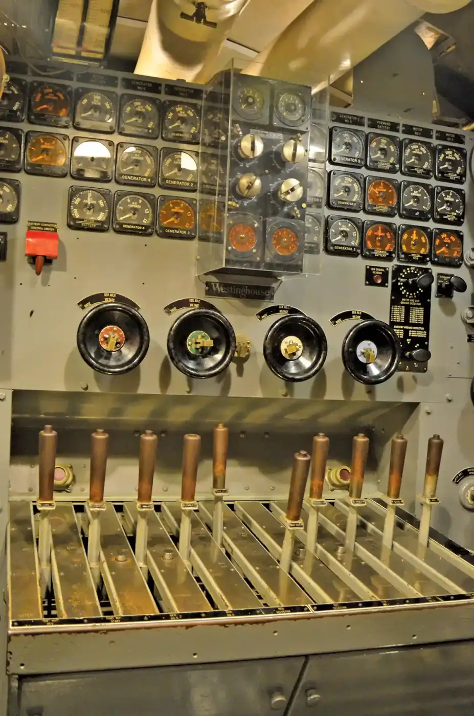 All the motors are monitored from this station. This is also where you align the system for propulsion or battery charging.