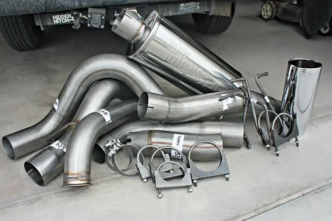 5. The Banks 4” Monster Exhaust system offers OEM fitment with high-quality hangers, clamps, and a large flow through muffler to maximize exhaust flow and sound without giving off that loud, obnoxious in-cab drone commonly heard with other aftermarket systems.