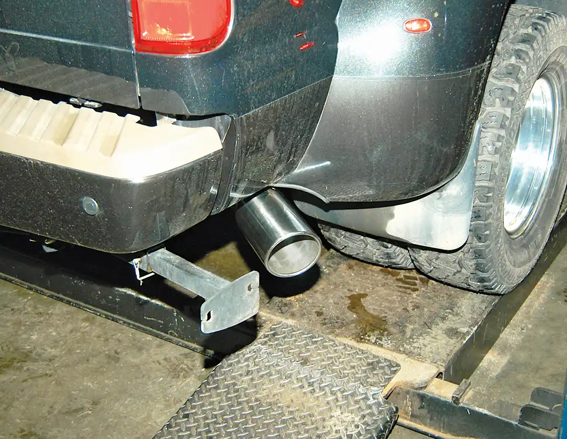 Diamond Eye’s stainless rolled tip looks much better than the twin-tip Ford installed at the factory. 