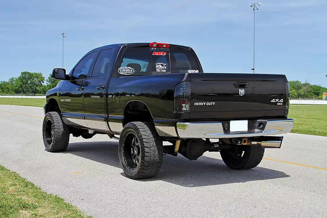 This is the view of Finke’s truck that most people get to see.