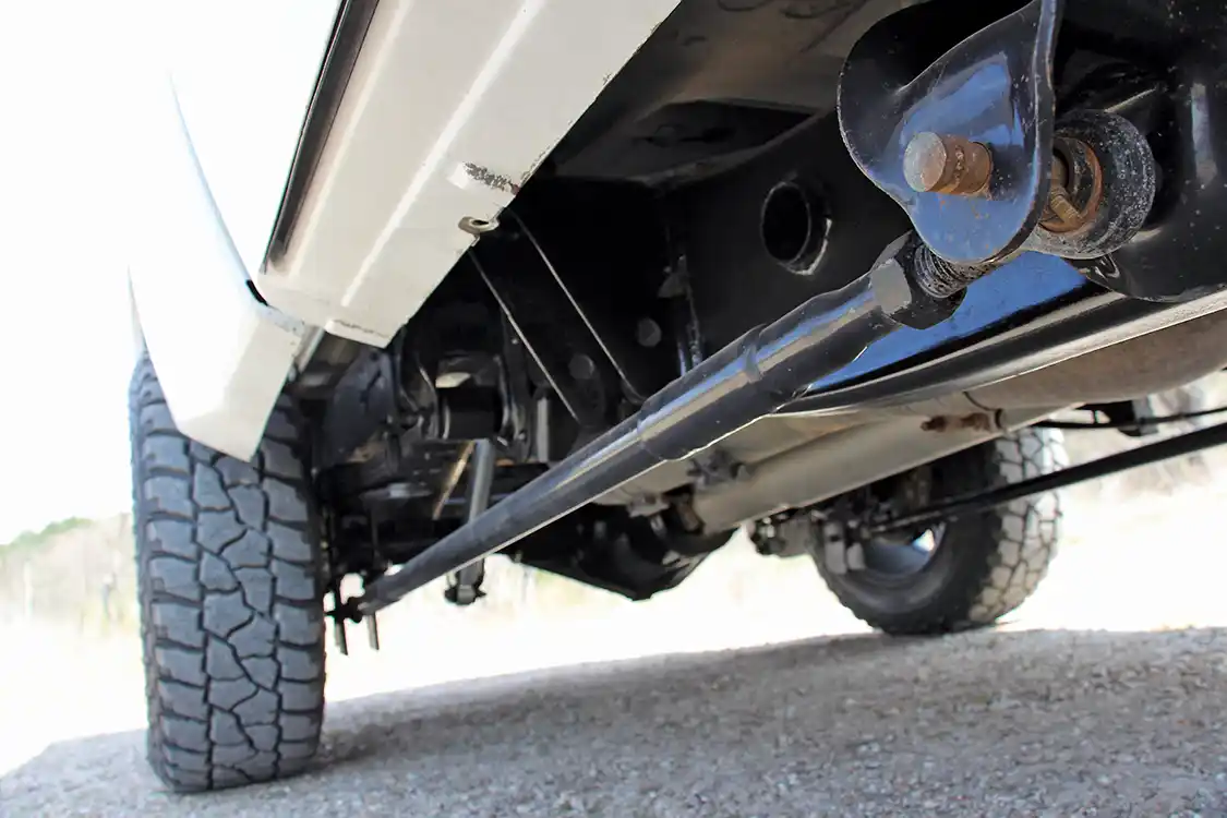 Kaden’s good friend, Jon Elliott, built the traction bars harbored under the truck. Made with heavy-duty Schedule 80 pipe, they haven’t skipped a beat so far—surviving their fair share of sled pull and drag-strip abuse.
