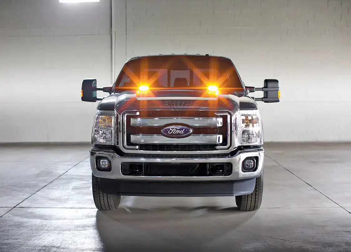 factory-installed strobe warning LED light