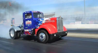 14. For those doubting the power of nitrous, there are vehicles out there like Wayne Talkington's 9,500 pound, 11-second semi that speaks to the success of injecting nitrous into a diesel engine. Wayne uses so much nitrous that he has two fill bottles mounted on the rear of the truck to combat any pressure drops.