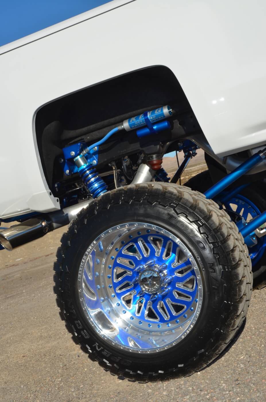 American Force Brawler MP wheels and Toyo Open Country M/T tires. 