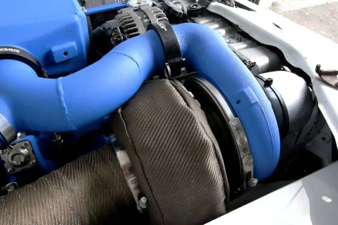 Keeping with the theme of being different TDS's Enrique Gonzales installed a single Garrett GTX4202 on the LBZ. The GTX spools surprisingly fast for having an 82mm compressor wheel.