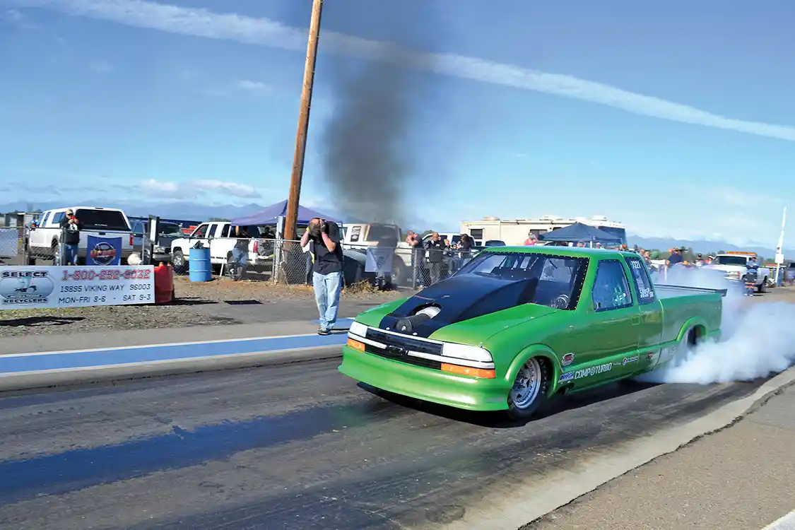One aspect of Ponci's blown S10 that is different than any other diesel is its sound: With an immense amount of air from idle on up, the engine in Brad's drag truck is one of the loudest Cummins we have ever heard.