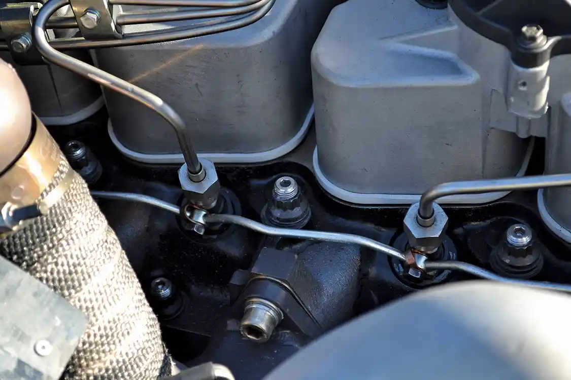 A set of custom competition injectors from Dynomite Diesel Performance completes the injection system. At the pump's current setting, the truck is able to make awesome power with these injectors, while producing very little smoke.
