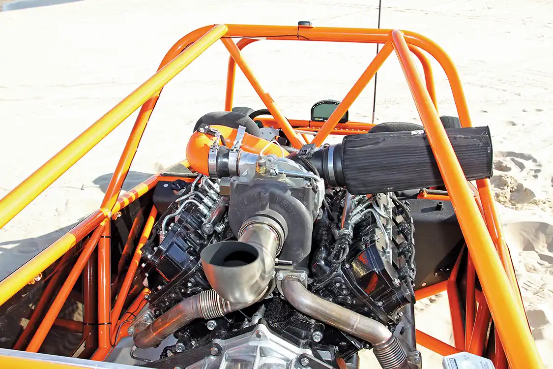 The heart of the beast is a potent LBZ Duramax engine that was warmed over by the Merchant Automotive crew to give the buggy plenty of power.