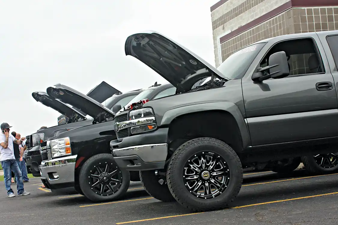 It wasn’t an official “Show-n-Shine” contest, but there were plenty of trucks on hand proudly showing off what was under the hood. The custom twin and triple turbo kits by Wherli Fabrication and monster 1000+hp LML Dually build by Empire Diesel were a few of the crowd favorites.