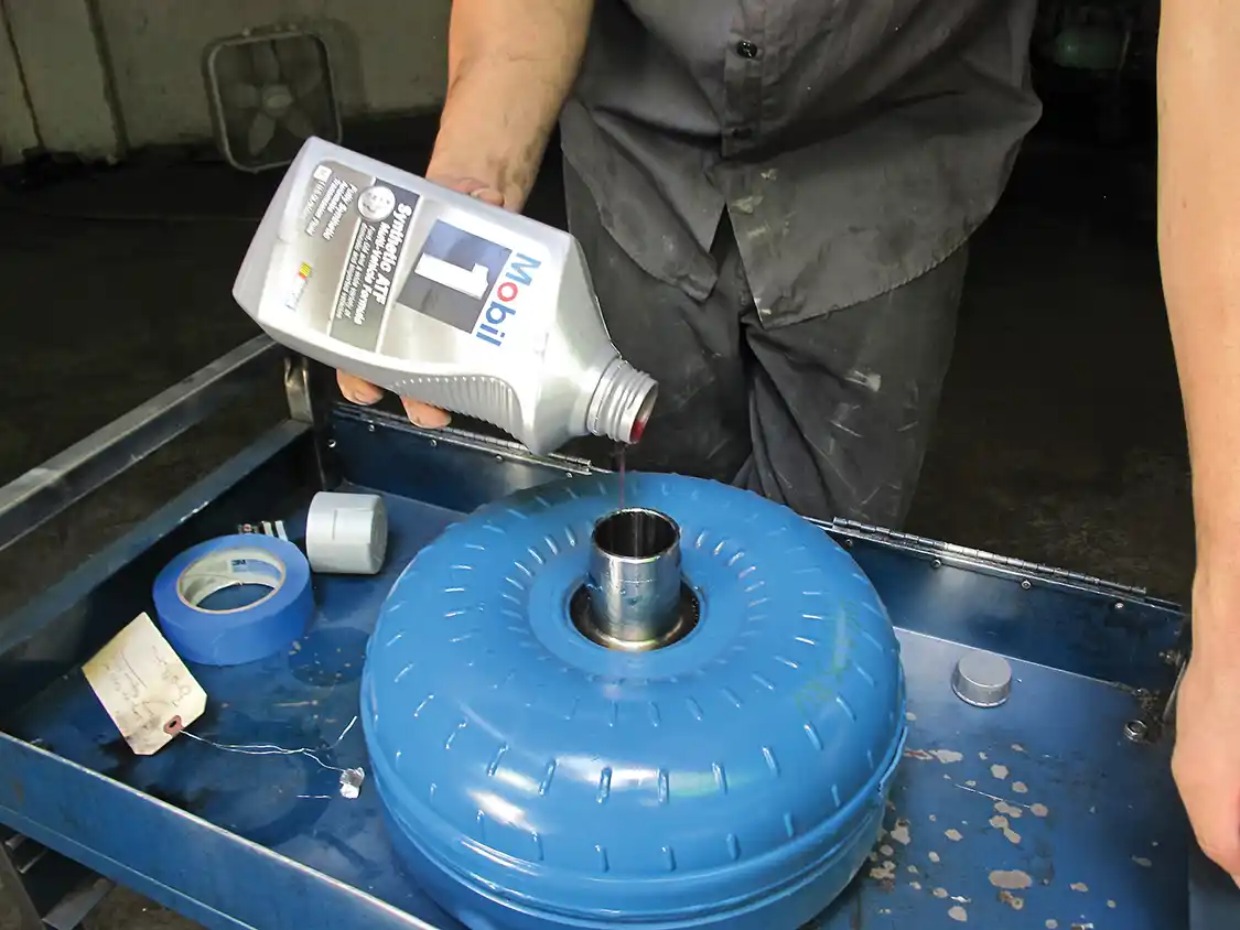 1. While Remac ships its transmission with a torque converter that is prefilled with EOM spec transmission fluid, it is best to check it before installation to be sure it is topped off before installation.