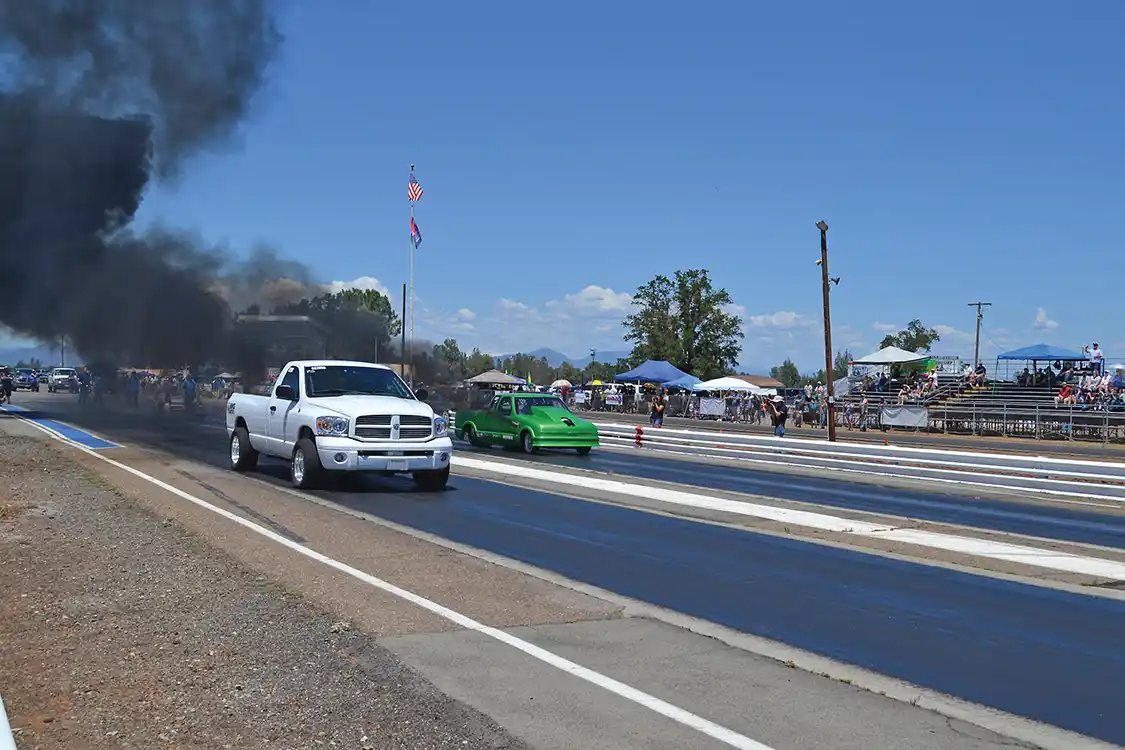 The heads-up class saw a final round matchup between Ponci's S-10 and Nick Zischka's <a href="https://www.ramtrucks.com/">Ram</a> driven by Les Szmidt. To make things interesting, Brad gave Les a pretty good head start (on purpose) but still ran the Ram down, with a 141 mph trap speed.