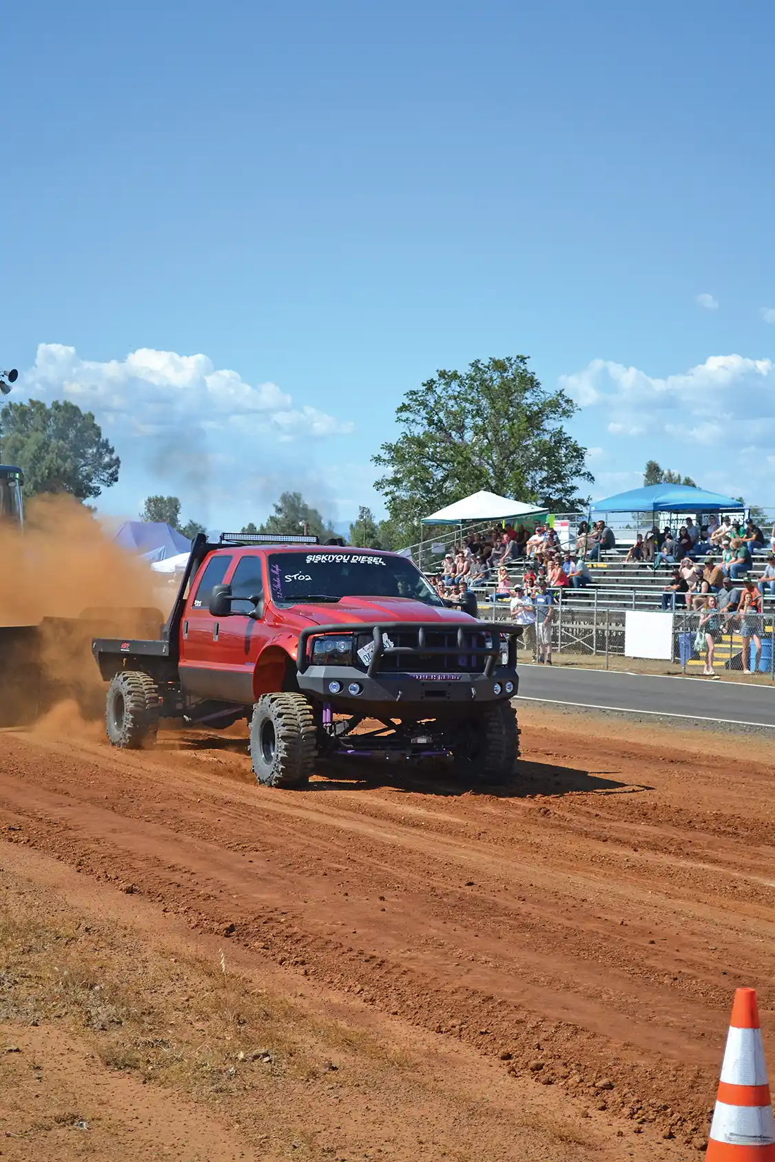 Despite being older technology, this flatbed Ford made a strong showing, thanks to traction bars, aggressive tires, and a huge front bumper, which served as a ballast.