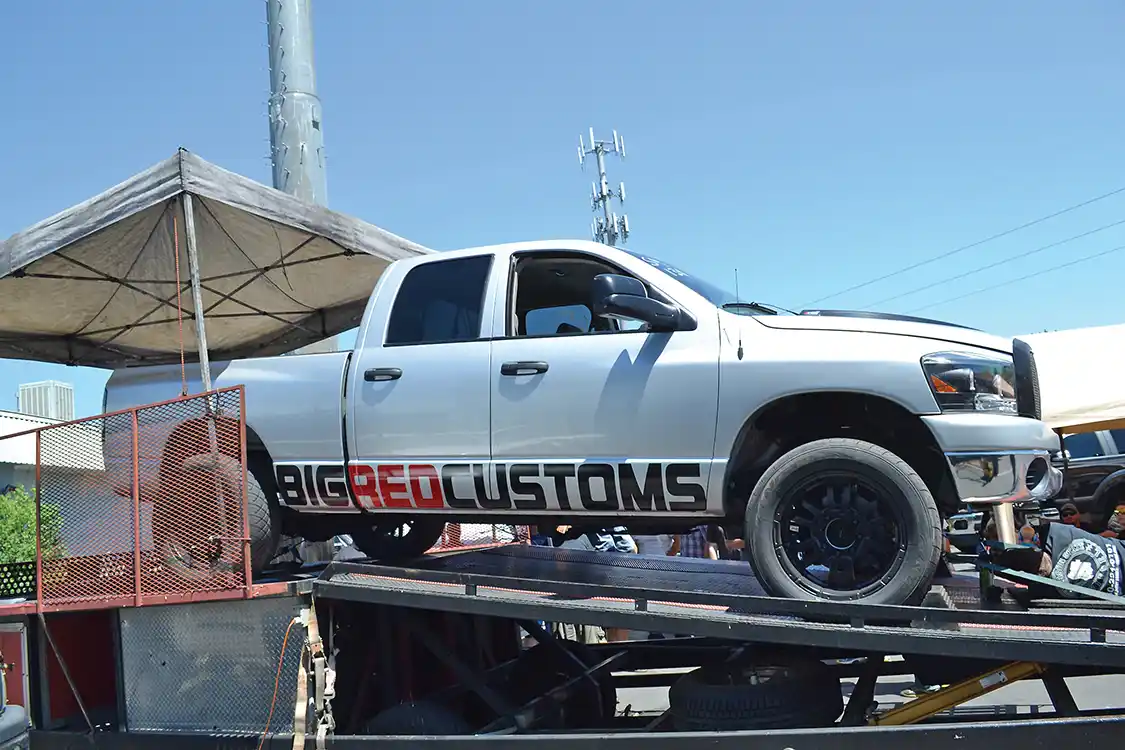 Some competitors who had run at the track decided to test their rides on the dyno as well. This Dodge from Big Red Customs laid down close to 700 rear-wheel horsepower with a 73mm turbocharger and some 250 hp injectors from <a href="https://www.industrialinjection.com/">Industrial Injection</a>.