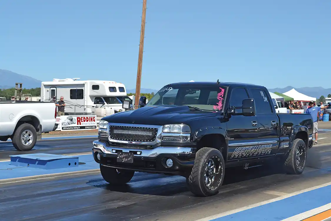 Plenty of hot street trucks were there to hit the track, like Kat Ray's mildly modified <a href="https://www.dmaxengines.com/">Duramax</a>, which went high 12s in Redding. Not bad for its limited modifications.