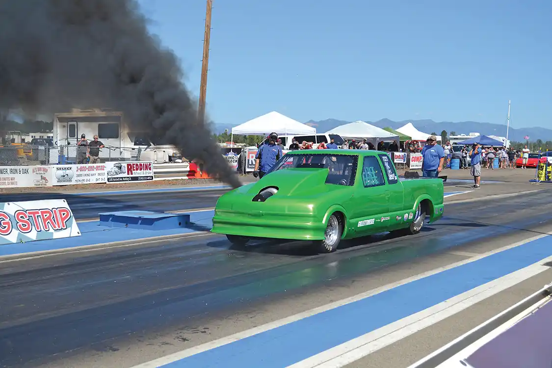 Capable of instant boost and big power, Brad Ponci's supercharged and turbocharged S10 ran mid 9-second passes all day, with an impressive 153 mph trap speed. The truck is powered by a <a href="https://www.cummins.com/">Cummins</a> 12-valve engine and features a monster 139-mm <a href="https://www.procharger.com/">Procharger</a> supercharger blowing into an 80-mm <a href="https://www.gillettdiesel.com/">Gillette Diesel</a> turbocharger.