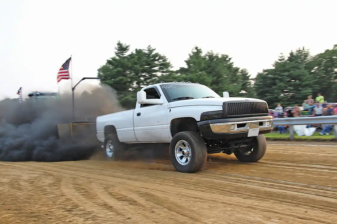 There’s nothing quite like a P-pumped 24-valve <a href="https://www.cummins.com/">Cummins</a>, and this 1999 <a href="https://www.dodge.com/">Dodge</a> gave it a go in the Open Street Diesel class. The owner told us the truck sports a 62mm over S474 turbo arrangement and that the factory 12mm pump had been “maxed out.”