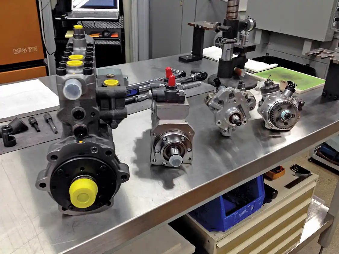 19. For big-power custom applications, the crew at S&amp;S has larger pumps available in their arsenal, including: a huge CP9 that supports over 3,600-horsepower, and a two element CPN5 that is good for over 1,000-horsepower, along with the more familiar CP3 and CP4 pumps as seen from left to right.