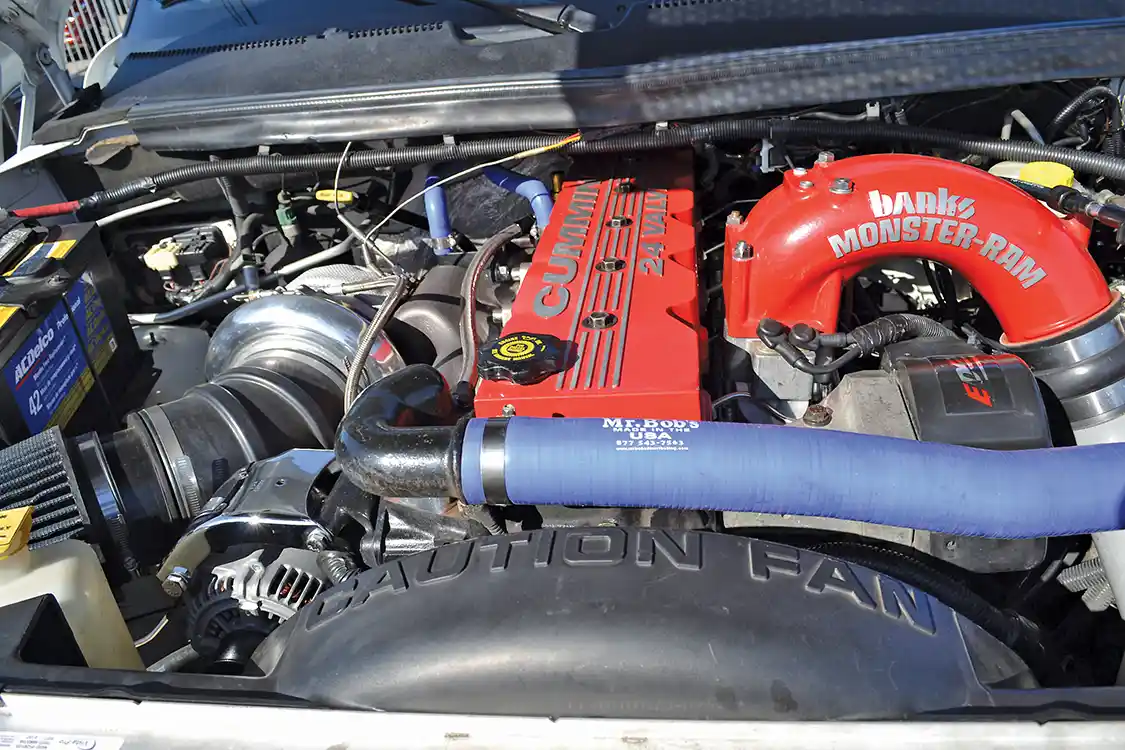 Not only does Casey's engine produce an estimated 750 rear-wheel horsepower, it is virtually immaculate. It also has a bit more color than we're used to seeing, which was a nice surprise when he popped the hood.