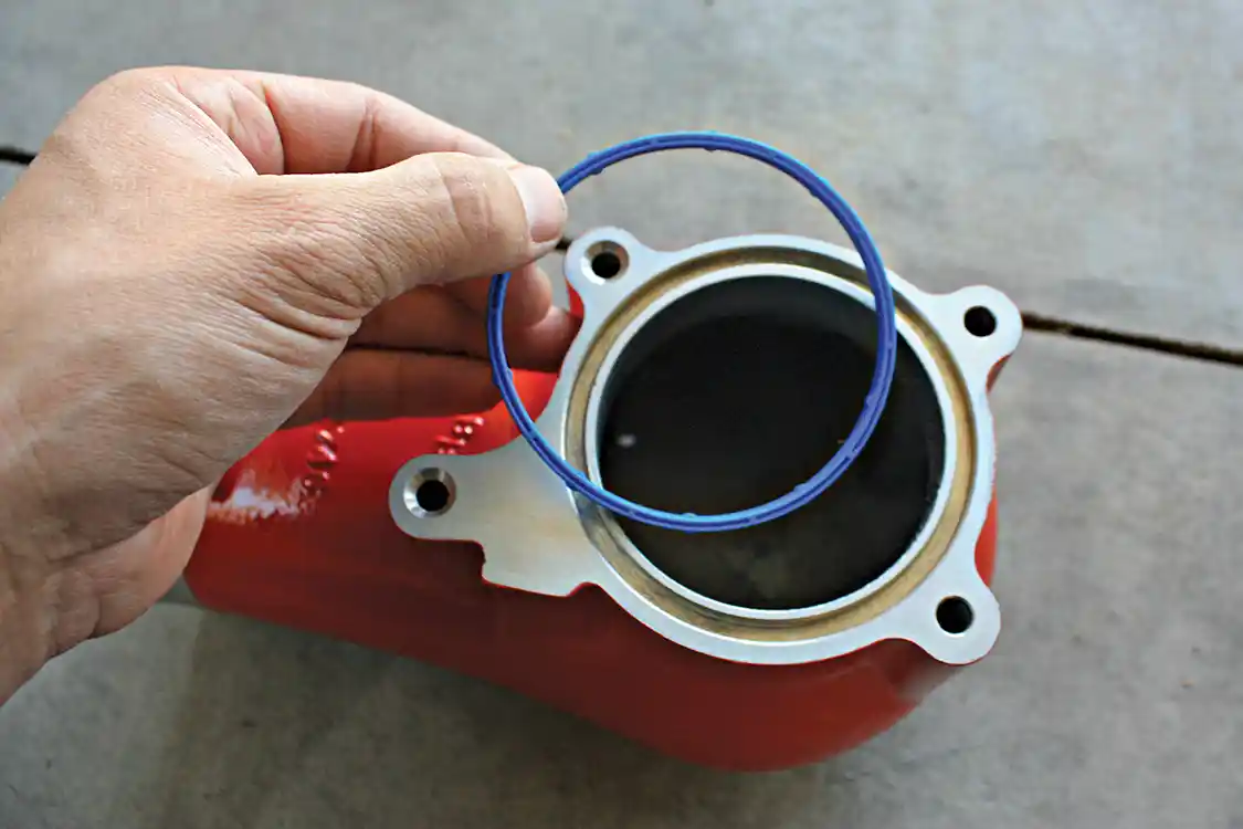14. Banks also includes a factory style intake elbow gasket that needs to be placed into the machined O-ring groove on the bottom side of the elbow. Even the smallest leak can create some negative effects in performance and efficiency.