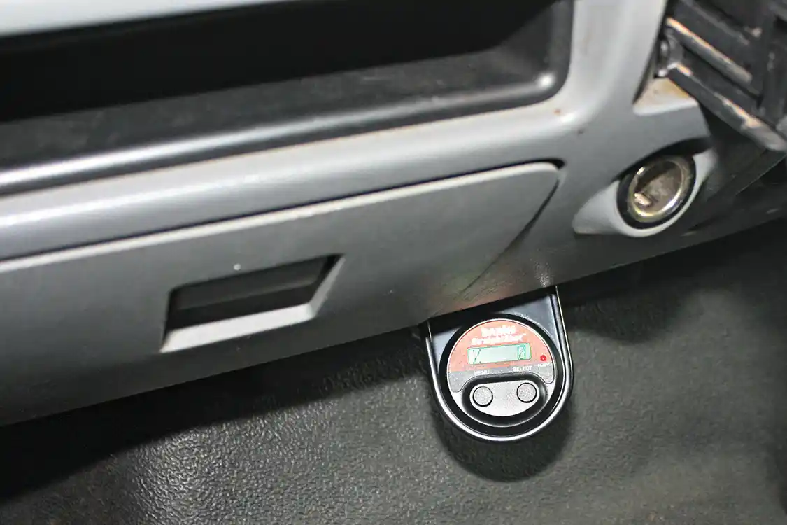 21. The digital controller included with the Double Shot Methanol injection system offers easy adjustability and straightforward two-button control of the system. Fine tuning the injection pattern can be based off either boost only, EGT-only or boost-and-EGT combined; ramping injection rates based off of these values offers safe, consistent results.