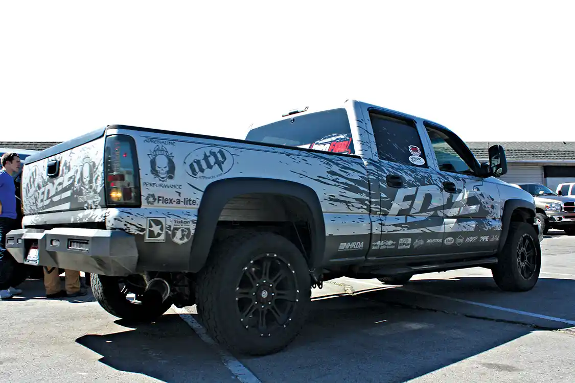 Verlon Southwick of Shoshone, Indiana, made the drive down to test his luck in the compound turbo class.