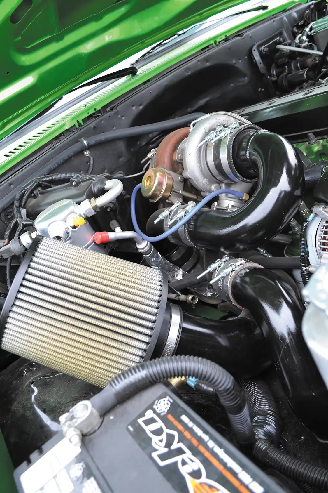 Towing was high on the list of uses for the '89 Chevy, so Bennett made sure the Cummins engine had plenty of air to keep EGTs down. A R700 turbo kit from <a href="https://us.bddiesel.com/">BD Diesel Performance</a> uses a 58mm small turbo and 71mm large turbo to help the engine produce approximately 650 rear-wheel horsepower.