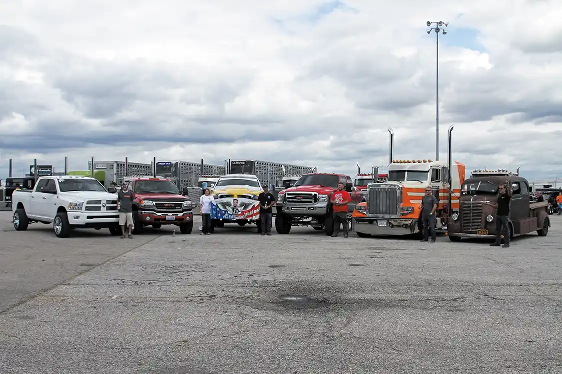 Here are the Show-N-Shine winners from left to right: Best Dodge, Devin Stenftenagel; Best <a href="https://www.gm.com/">GM</a>, Craig Snider; Best of Show, Dan Toops; Best Ford, Trevor Selinger; Best Big Rig, Corey McCord and Best Custom, Doug Brarens.