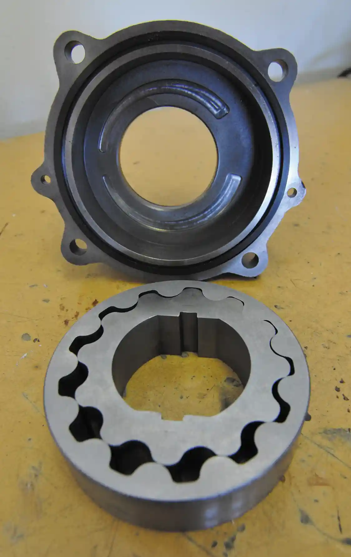 1. Here’s DieselSite’s High Volume LPOP. It and the factory one look almost identical, except the DieselSite part has fewer lobes, which gives it the ability to flow more oil without any negative drawbacks.