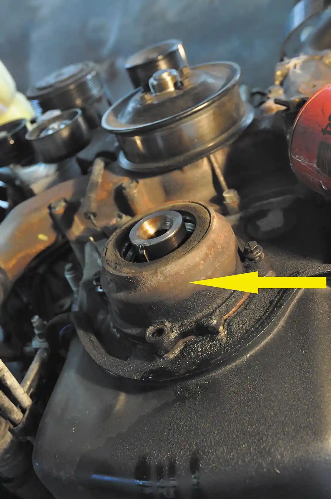 5. Balancer out of the way, here’s the factory LPOP.