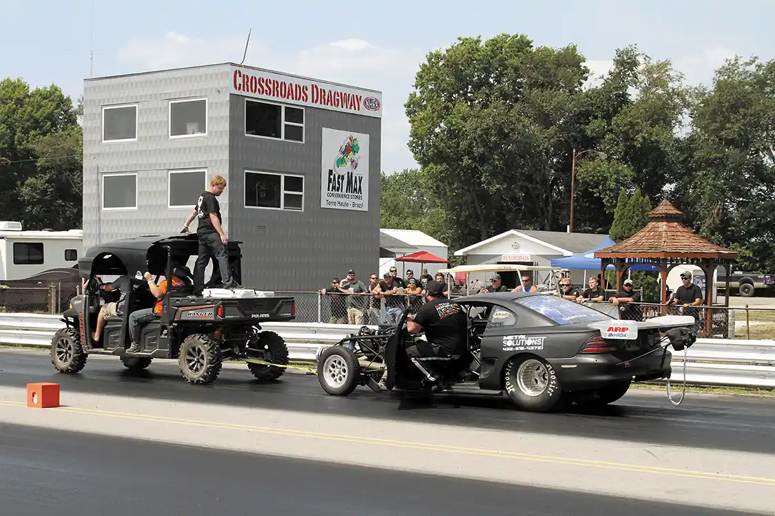 Fortunately, Pierce was able to walk away unharmed, but the Mustang took a beating and was towed off the track.