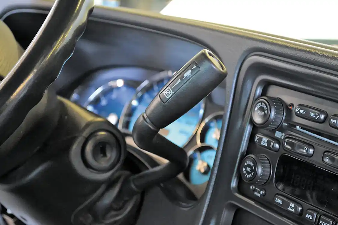 2. The factory shifter, which just has a tow/haul button (but not a tap function) will be removed in just a few more steps.