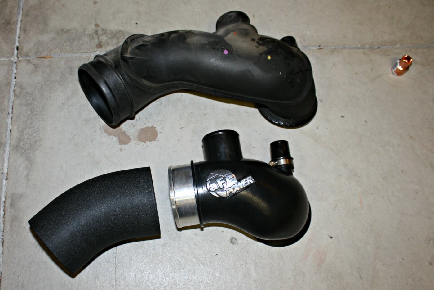 aFe Bladerunner Manifolds Turbo Inlet MAN Turbo Inlet GM Diesel Trucks 04.5-05 V8-6.6L (td) main image 1
