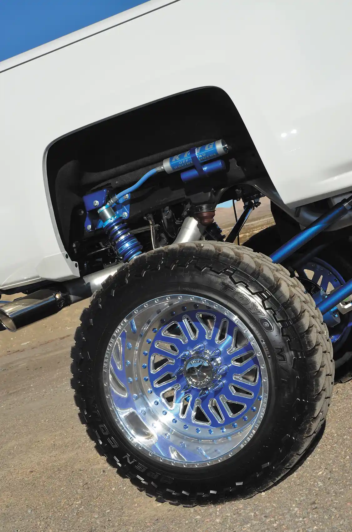 American Force Brawler MP wheels and Toyo Open Country M/T tires.
