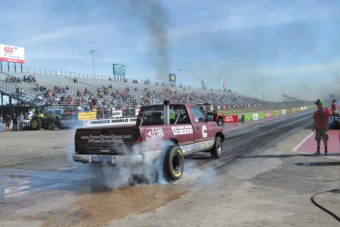 Two wheel drive diesels on slicks could be seen everywhere this year at the World Finals. Trucks like Power Driven Diesel's 10-second "Junker Drag Truck" wowed the crowd with big burnouts and quick elapsed times.