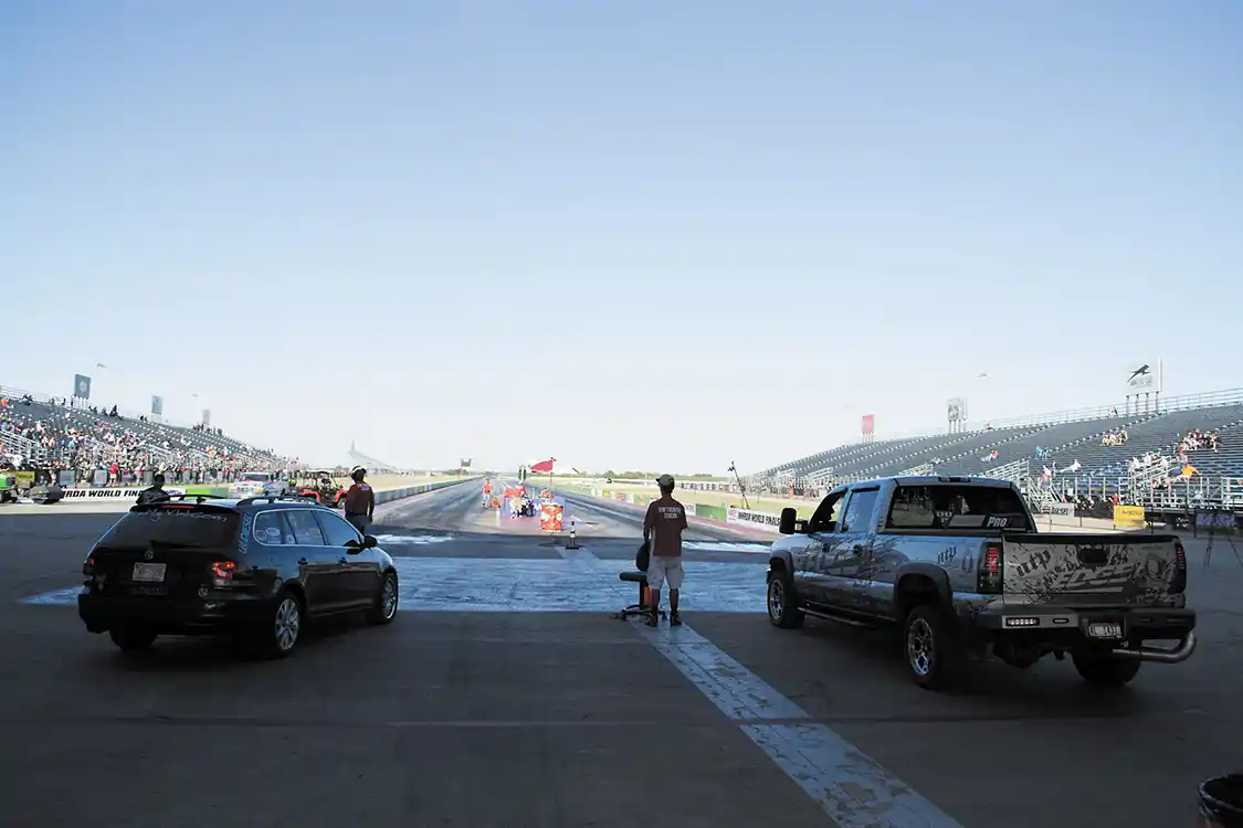 The Sporstsman class final came down to Verlon Southwick (who'd already won Super Diesel) and Trey Sikes, who piloted his diesel-powered Jetta to a close win over Verlon.