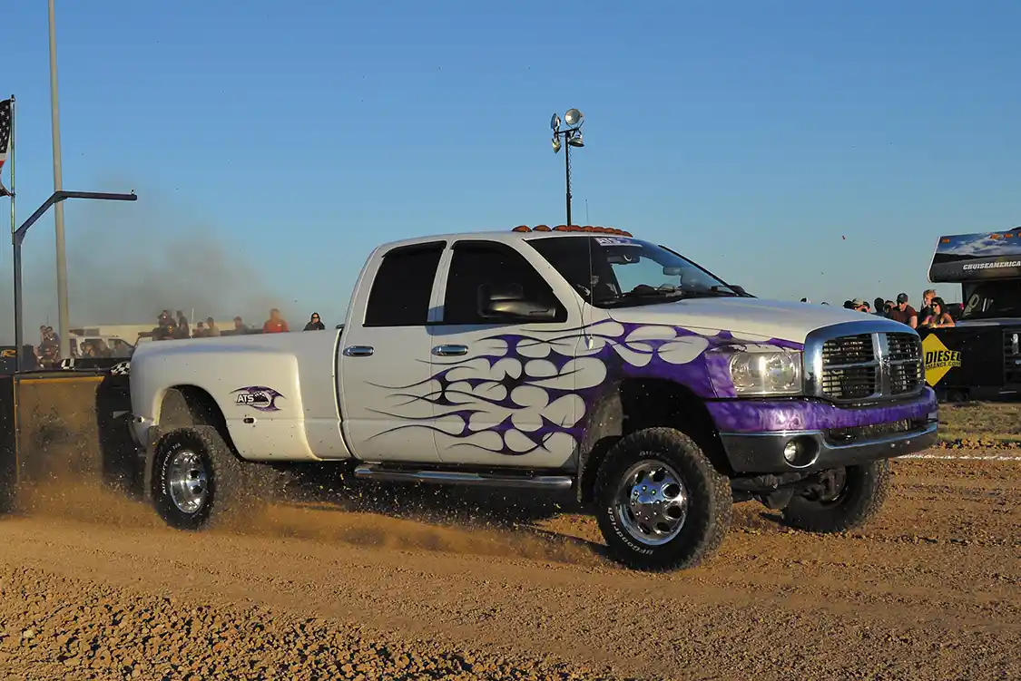 The ironically named "Pavement Princess" was a winner in both the Work Stock and 2.5 class, pulling more than 300 feet both passes.